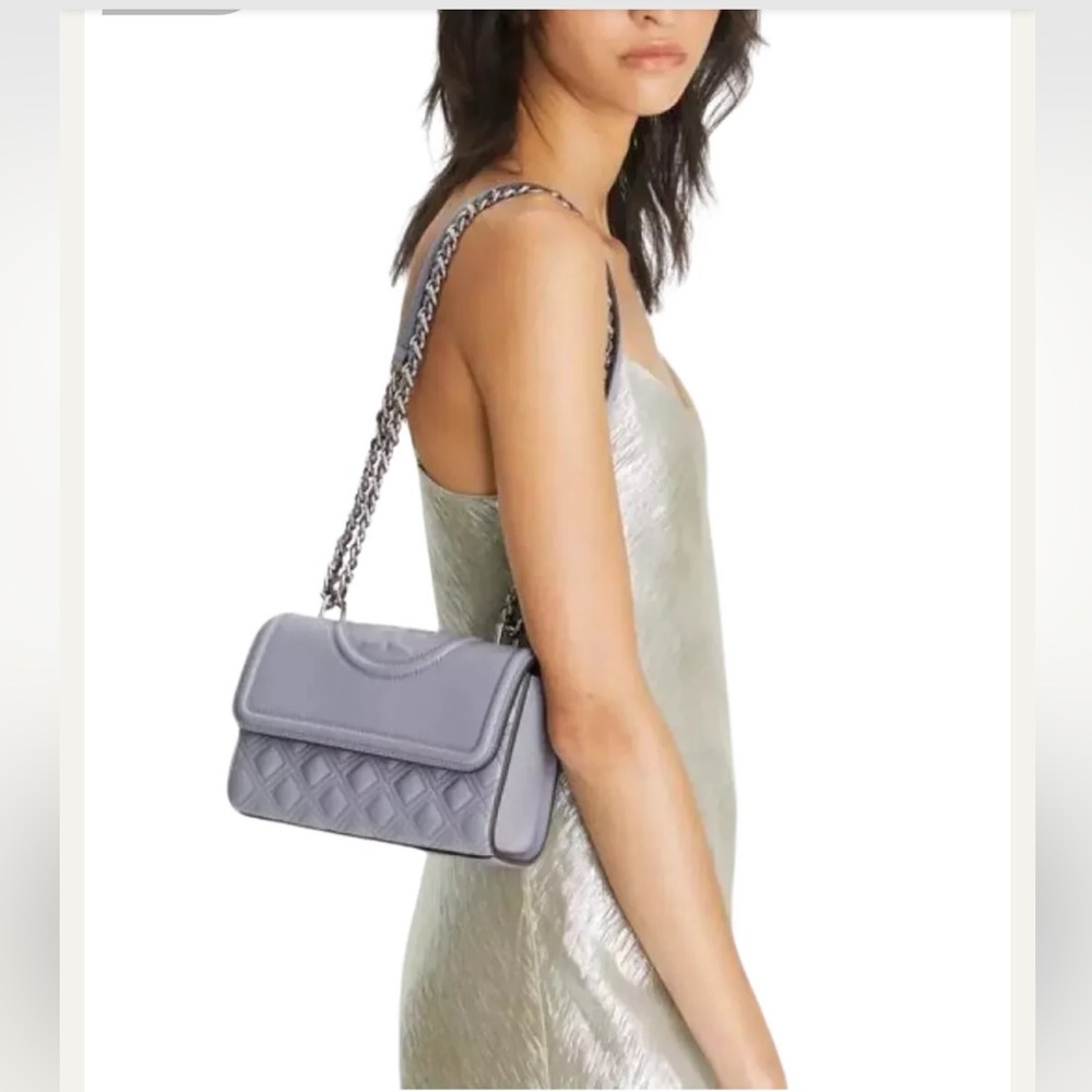 NWT Tory Burch Fleming Small Crossbody Bag in Cloud Blue
